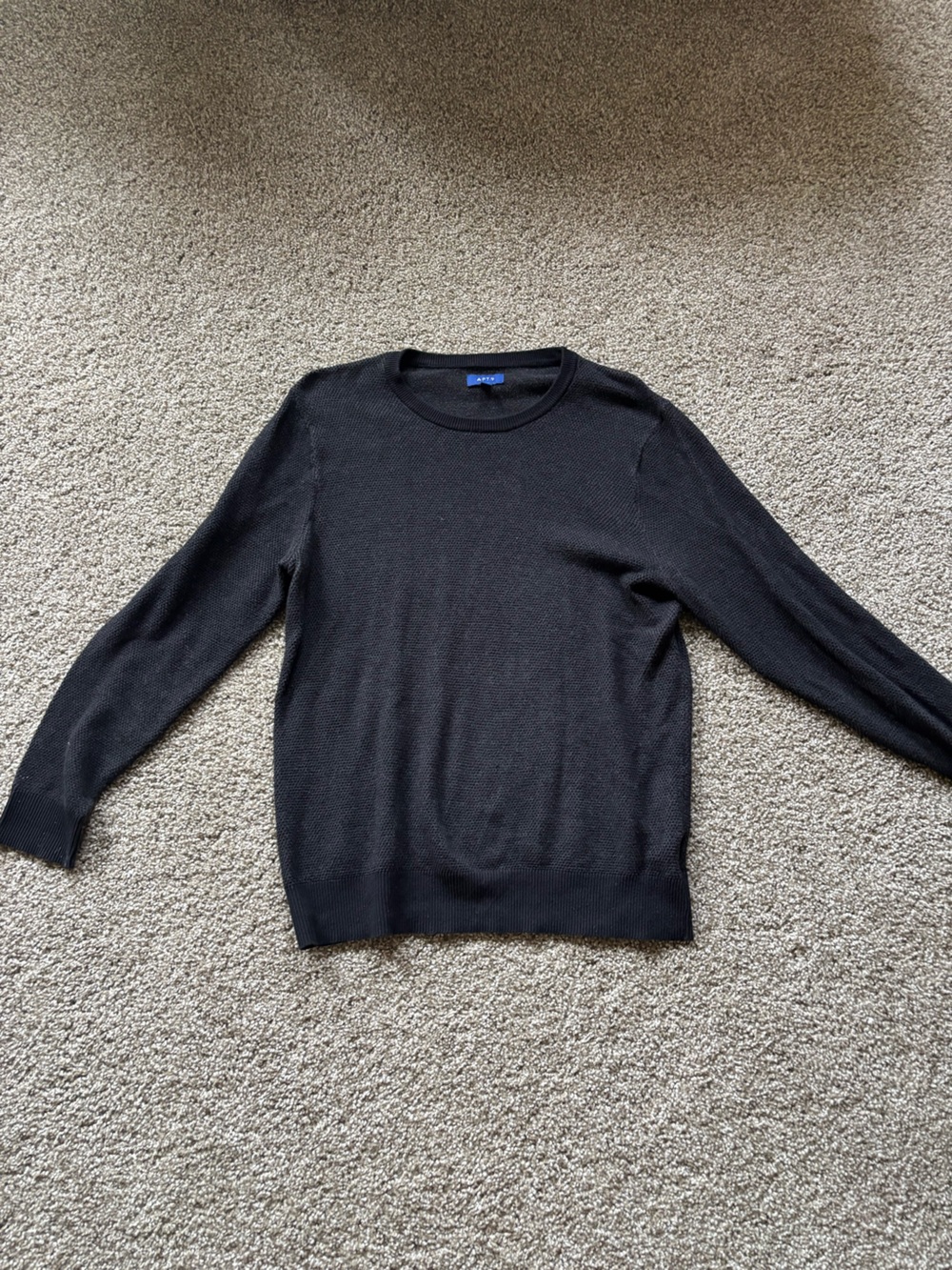 Black Crewneck Sweater - Classic Lightweight Knit